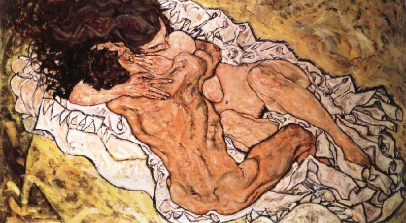 Egon Schiele the embrace oil painting picture